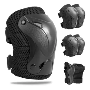 Roller Skate Pads Adult Knee And Elbow Pads For Roller Skating, Wrist Guards Skateboarding Protective Gear Adult Knee Pads For Men Women Skating Pads M