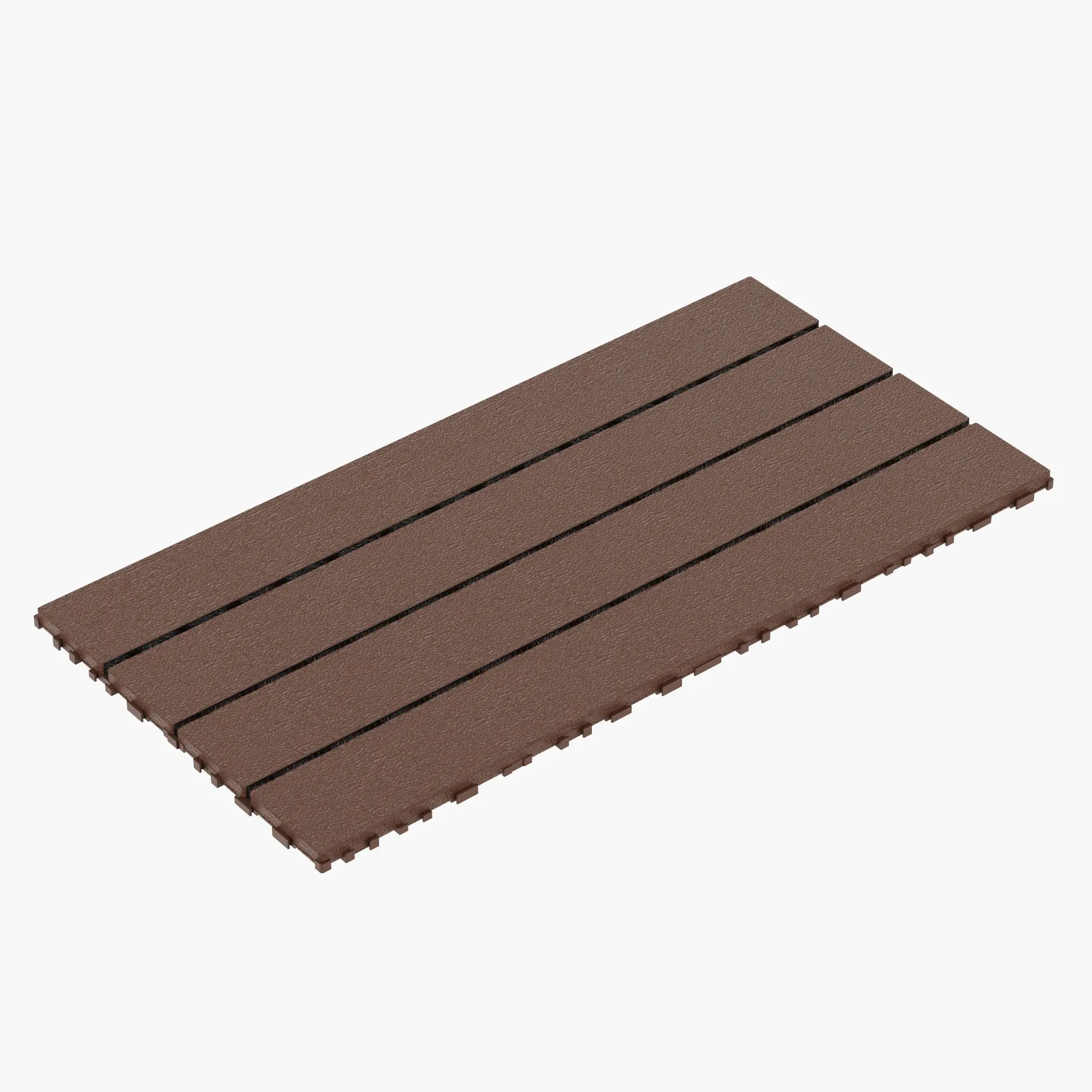 YYDS 2FT Patio Deck Tiles, DIY Module Interlocking Decking Tiles Floor Tile,Easy and Quick Installation Court Tiles for Porch Poolside Balcony Backyard 24pcs Red Brown