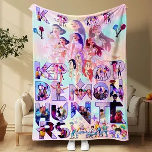 K-Pop Demon Hunters Dream Blanket, Soft Warm Plush Throw for Anime Fans, Cozy Resting Cover-Up, Ideal for Cold Weather Comfort