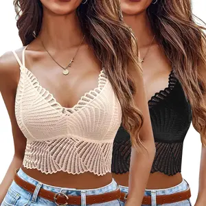 Avidlove Lace Bralette for Women V Neck Camisoles Racerback Adjustable Strap Crop Top