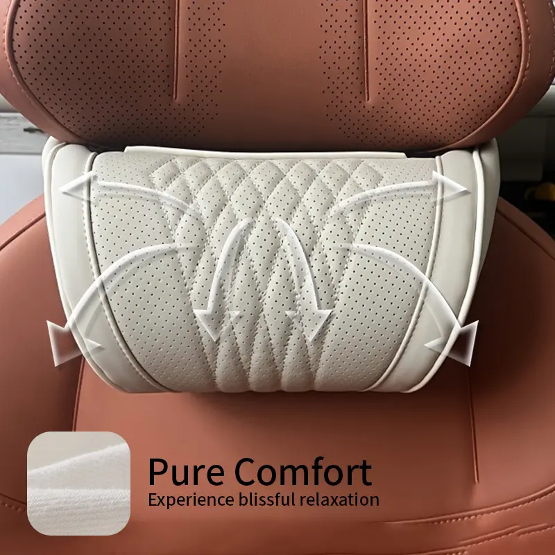 Car pillow, easy to install, comfortable and soft, available in two colors.