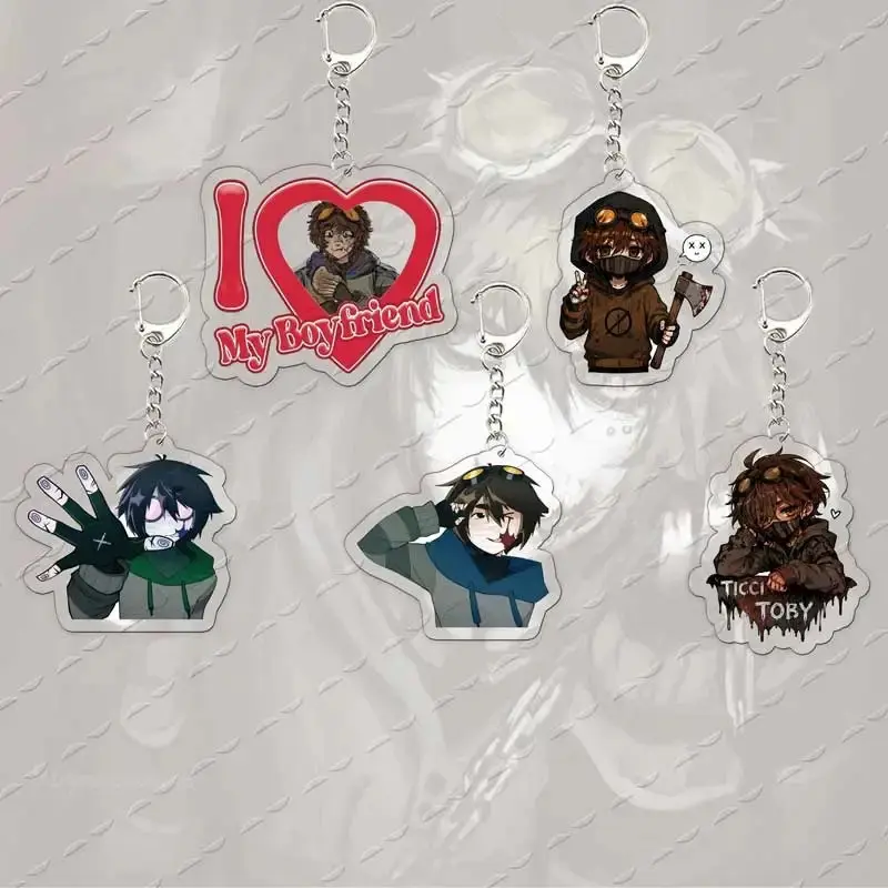 Ticci Toby Acrylic Keychain | Creepypasta Fanart Charm