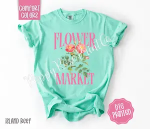 Flower Market Comfort Colors Tshirt, Fruit Summer Shirt, Cute Women's Tee, Gift For Her