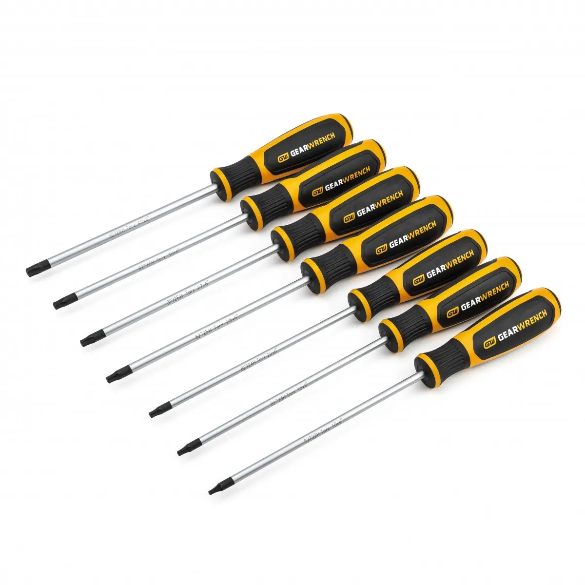 GearWrench 7-Piece 6 in. Torx Plus Screwdriver Set - Alloy Steel Shaft, Ergonomic Comfortable Grip, Low-Torque Fastener Compatibility, Full Polish, Laser Etched Blades, Dual Material Construction, Higher Performance, Oil Resistant, 2.35 lbs, Torx Plus Scr