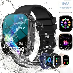 Smart Watch, Bluetooth-Enabled Silicone Wearable Electronic Device Compatible with Smartphones and Digital Gadgets
