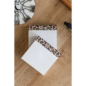 2-Pack Sticky Note Pads - Leopard Print