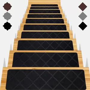 Stair Treads for Wooden Steps 15pcs - 8x30in Carpet Stairs Runner Indoor Non-Slip Stair Mats for Elders and Pets