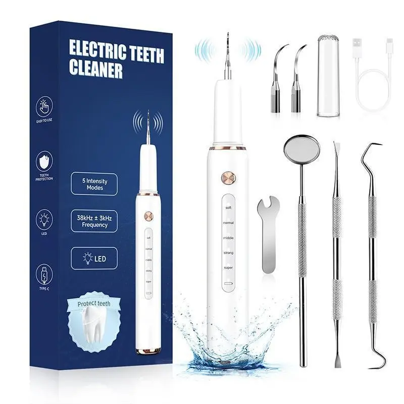 Electric Dental Ultrasonic Scaler Tooth Cleaner Dental Stone Removal Teeth Cleaning Machine Oral Plaque Remover Teeth Plaque Remover Tool