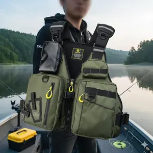 Modular Quick-Access Pocket Design, Adjustable Non-Slip Fishing Safety Vest, PE Buoyant Material Waterproof & Anti-Corrosion, Outdoor Flotation System, Multi-Scenario Kayaking and River Trekking Gear