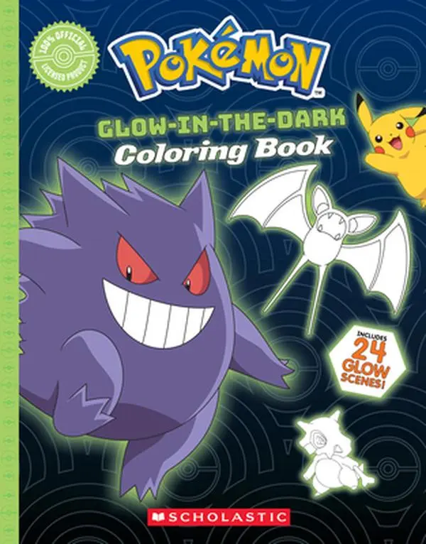 Pokémon Glow-In-The-Dark Coloring Book -- Scholastic, Bookbook - Detail Unspecified