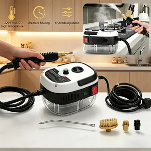 2500W Handheld High-Temperature Pressure Steam Cleaner, 3Bar Strong Water Pressure, 130°C Constant High Heat, 20s Quick Warm-Up, Chemical-Free Deep Clean, Ideal for Household Surfaces and Automotive Interior Detailing
