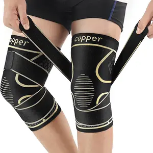 Knee Braces with Strap for Knee Pain Women and Men(2 Pack), Knee Compression Sleeve for Arthritis, ACL, Meniscus Tear, Joint Pain Relief, Knee Support for Working, Running, Weightlifting