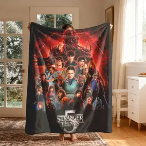 Stranger Things Season 5 Dark Mirror Theme Flannel Bedroom Blanket, Stylish Blanket, Large Lightweight Warm Throw, Perfect for Bed, Camping and Travel, Ideal Christmas Gift #GLOBAL PICKS