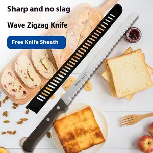 Premium Stainless Steel Bread Slicer with Non-Slip Coarse Teeth Durable Toast and Cake Cutter Essential Kitchen Tool for Perfectly Sliced Bread Every Time
