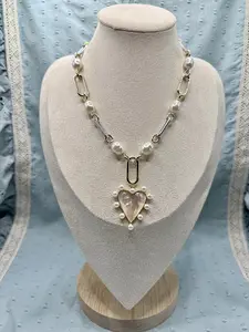 Pearl Kiss Heart Necklace