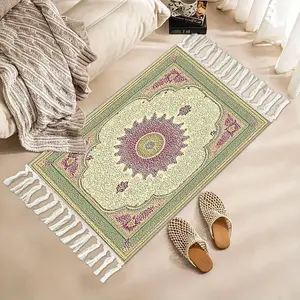 Style Light Persian Rug, 100% Polyester Woven Art Mat, Thick Anti-Slip Base, Washable Wall Hanging Decor, Living Room Staircase Multi-Scene Use