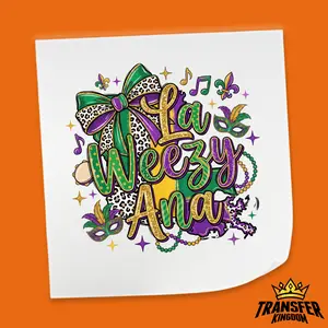 La Weezy Ana Design - Mardi Gras DTF Heat Transfer Sheet