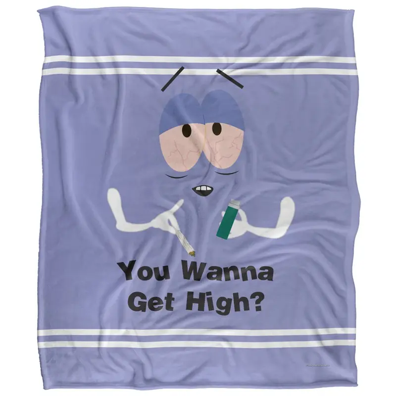 South Park Towelie Wanna Get High Silky Touch Ultra Soft Blanket 50" x 60" Holiday Gift