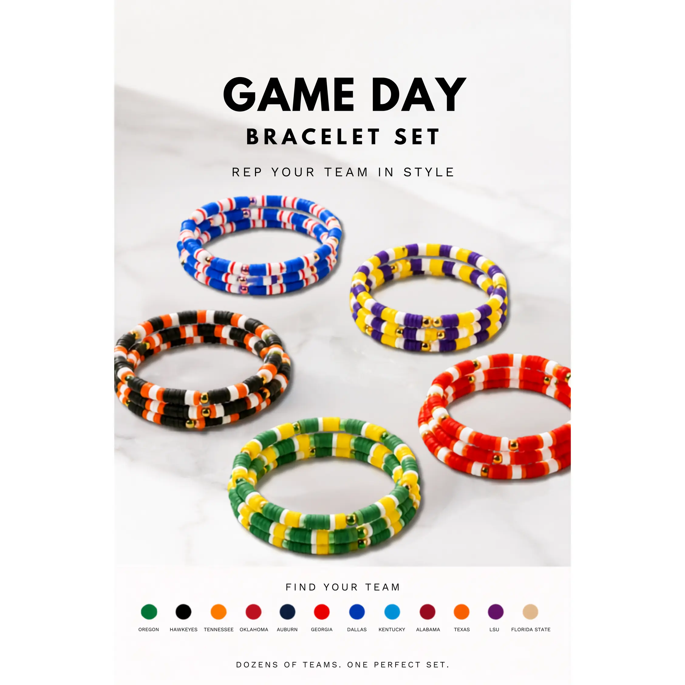 Gameday Bracelet Set - Multiple Colors!