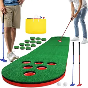 Golf Putting  Set, Mini Golf  Set with 2 Putters 2 Balls, 10  Practice Putting Green Mat for Adults, Indoor Outdoor Backyard Party