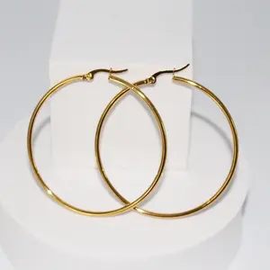 SAMANTHA Hoop Earrings - Single Hoop Design, Durable Material, Lightweight, Adjustable Fit