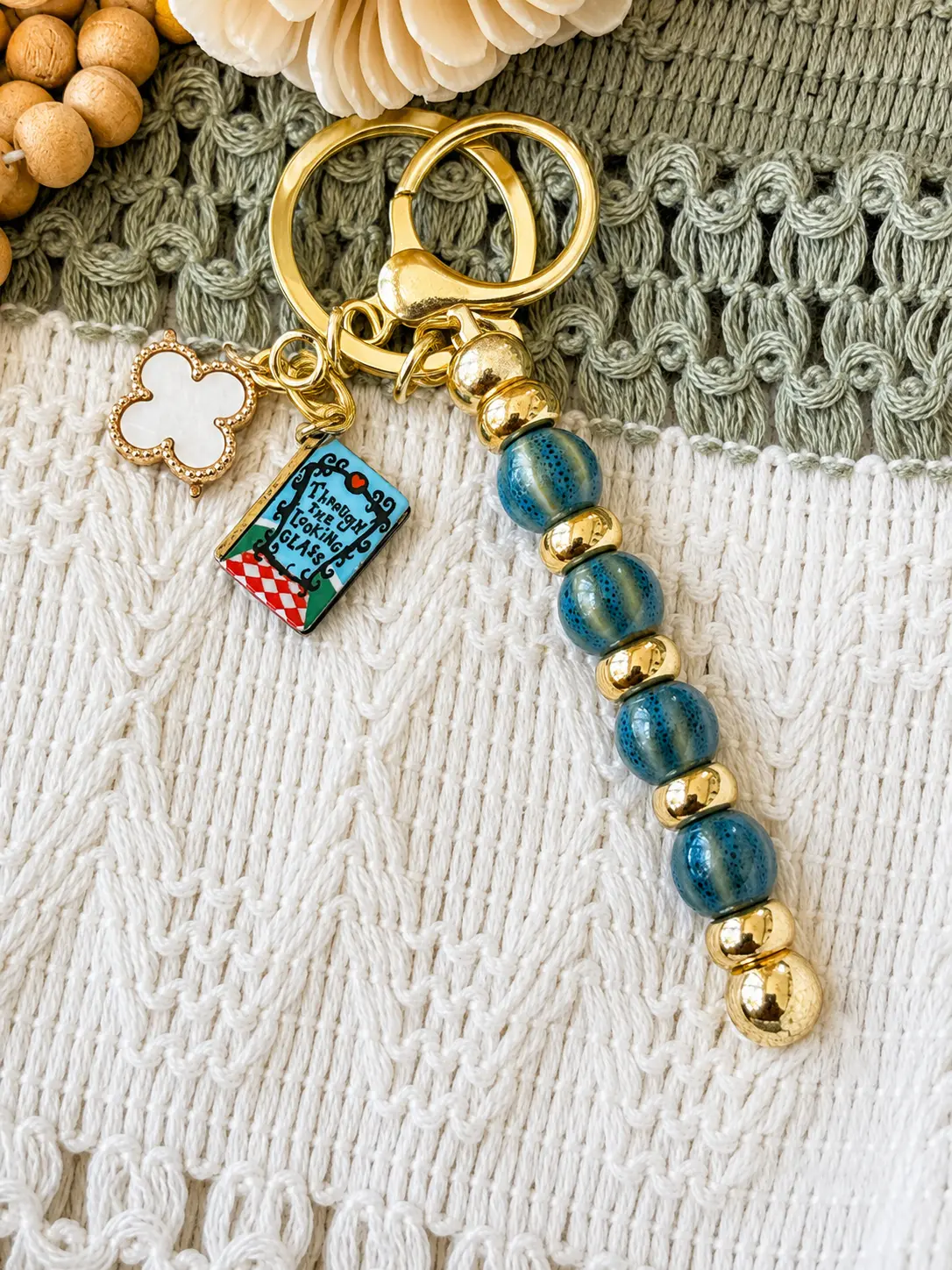 Through the Looking Glass Book Lover Bag Charm