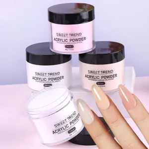 Acrylic Nail Powder Set, 4 Counts/set Nude Pink White Acrylic Powder for Acrylic Nail Extension Engraving, DIY Nail Art Kit for Women & Girls, Acrylic Nails Extension