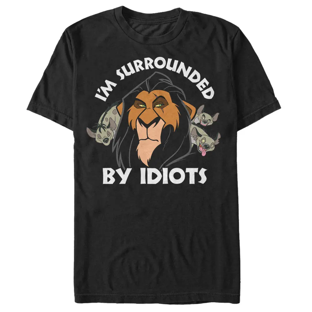 Men's Lion King Scar Surrounded by Idiots T-Shirt