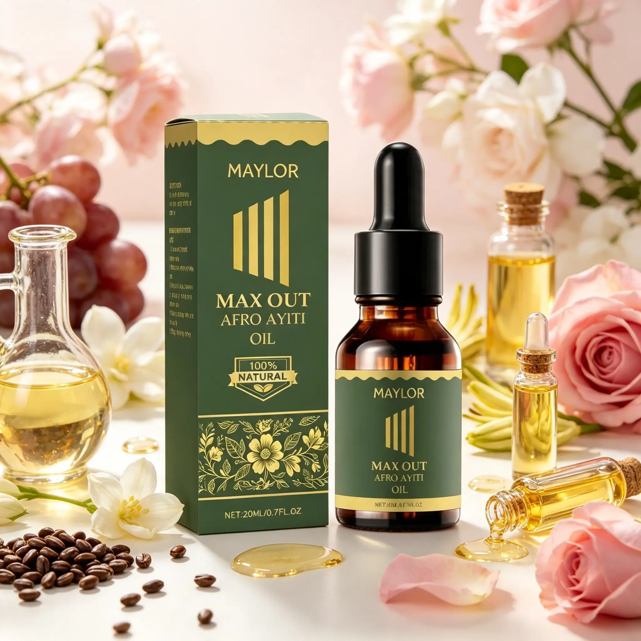Unboxing Maylor 20ml Maxout Afroayiti Oil  100% Natural Moisturizing Oil for Skin & Hair | Lightweight Non-Greasy Formula for Daily Care | Multi-Purpose Beauty Essential