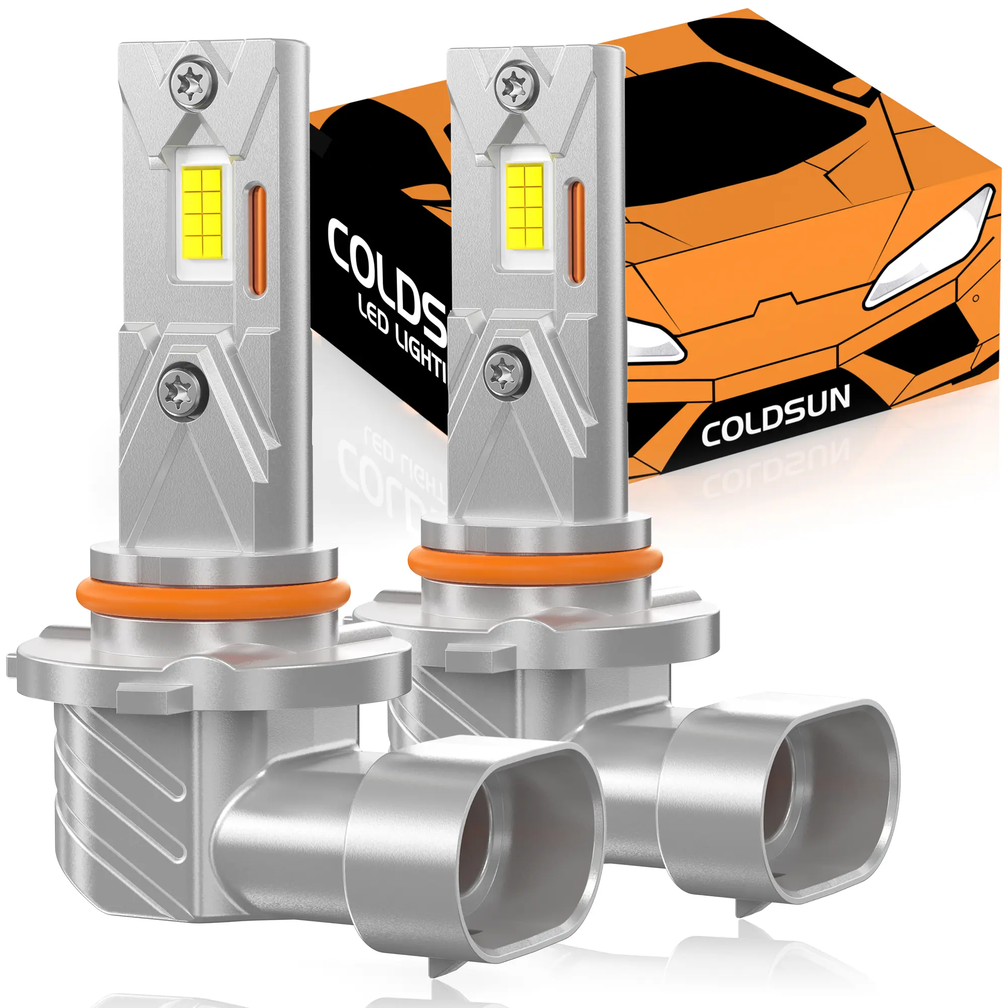 9005/HB3 LED Bulbs, 800% Brighter Halogen and Fog Lights Replacement, 32000lm LED Bulbs, Compact Size, 6500K Cool White, Pack of 2 headlight fog light bulb led headlight bulb white super bright led log hts lifespan hr auto kit combo wireless design summer