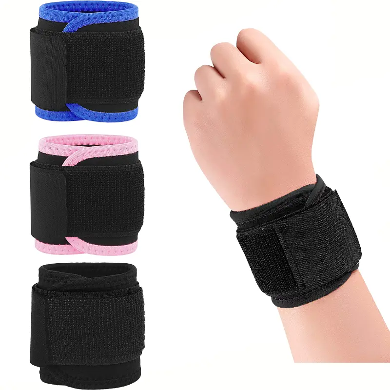 1pair Adjustable Wrist Brace Support, Compression Wrist Strap for Men Women, Carpal Tunnel Wrist Support Wrap, Breathable Sports Wristband for Gym Workout, Weightlifting, Typing, Gaming, Daily Use