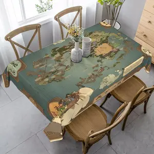 1pc Avatar The Last Airbender Map Table Cover European Rustic Style Decor Decorative for Home, Kitchen, Restaurant, Party, Festival, Thanksgiving Gift 35in*55in Size