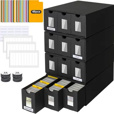 card sorter mtg Storage Standard 2 Pack Sorting Tray - Stackable Trading Cards Organizer, 15-Compartment Playing Organizing Tool Can be used for sorting and organizing game tokens and game cards Magic The Gathering Card Sorter