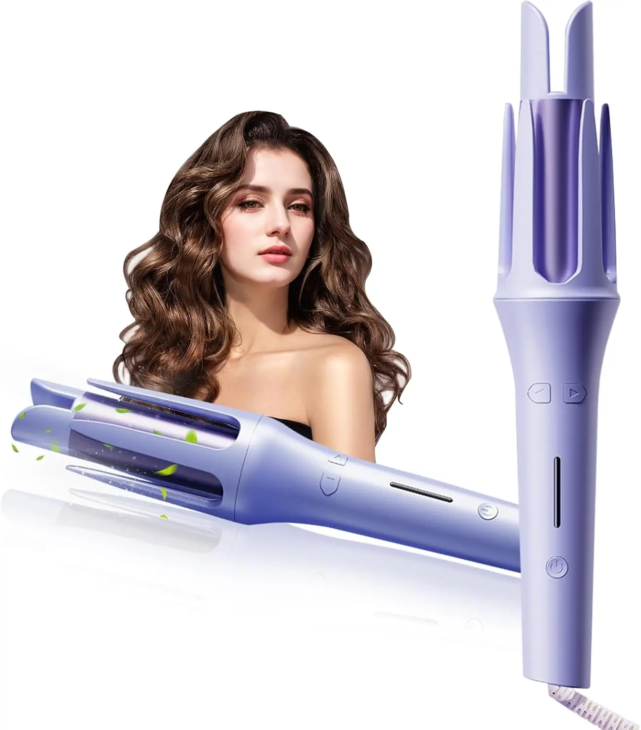32mm Ionic Ceramic Automatic Curling Iron - Fast Heating Hair Styler with Rotating Design for Frizz Control, Bouncy Curls, Wavy Hair Styling (US Plug 110V, Salon & Home Use), Adjustable, Lightweight, Hair Styling Tools