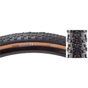 Maxxis Rambler Tire - 700 x 38 Tubeless Folding Black/Dark Tan Dual EXO