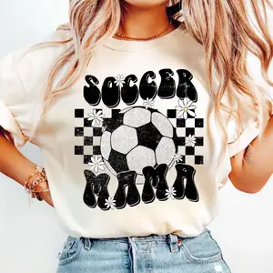 Retro Soccer Mama Coquette Shirt, Checkered Soccer Bow Sweatshirt, Game Day Soccer Mom Tee, Mother's Day Gift