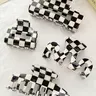 Women's Plaid Pattern Hair Claw Clips Set, Casual Minimalist Versatile Hair Accessories for Daily & Party, Decorative Hair Clips, Gift for Girlfriend, Hair Claws Set