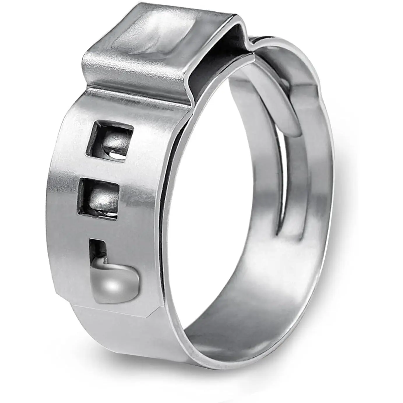 50 PCS 3/4 Inch PEX Cinch Clamp Rings, Stainless Pex Fittings Crimp Rings Clamps for PEX Tubing Pipe Fitting (3/4 Inch)