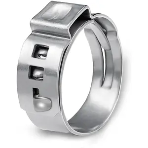 50 PCS 3/4 Inch PEX Cinch Clamp Rings, Stainless Pex Fittings Crimp Rings Clamps for PEX Tubing Pipe Fitting (3/4 Inch)