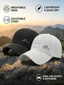 Breathable Mesh Baseball Hat for Men and Women, Quick-Dry Lightweight Running Cap, UV Protection, Adjustable, Ideal for Hiking, Golf, Outdoor Activities