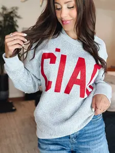 Ciao Bella Graphic Sweatshirt - Light Grey