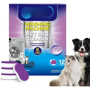 Washing Machine er Tablets 12 Pack, Formulated for Pet Owners, 8.5oz Washer Machine er Tablets, Deep ing Descaler for HE, Top & Front Load Washers, Septic Safe - 6 Month