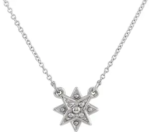 Star Necklace, , 16-18" | Silver | For Her