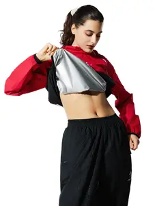 JEVPE Wonmen's Sauna Suit Sweat Wicking Long Sleeve Sauna Top, Compression Workout Shirt, Fall Outfits 2025, Gym Clothes, Back To School