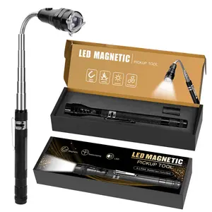 ISUNMEA Magnetic Flashlight Gifts for Men: Extendable Magnet Pickup Tool Gifts for Dad Telescoping Cool Gadget Christmas for Him, Husband, Handyman