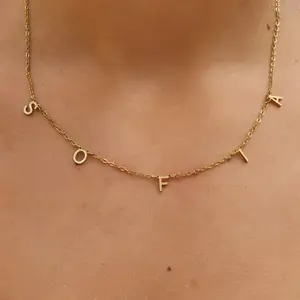 Custom Spaced Print Name Necklace
