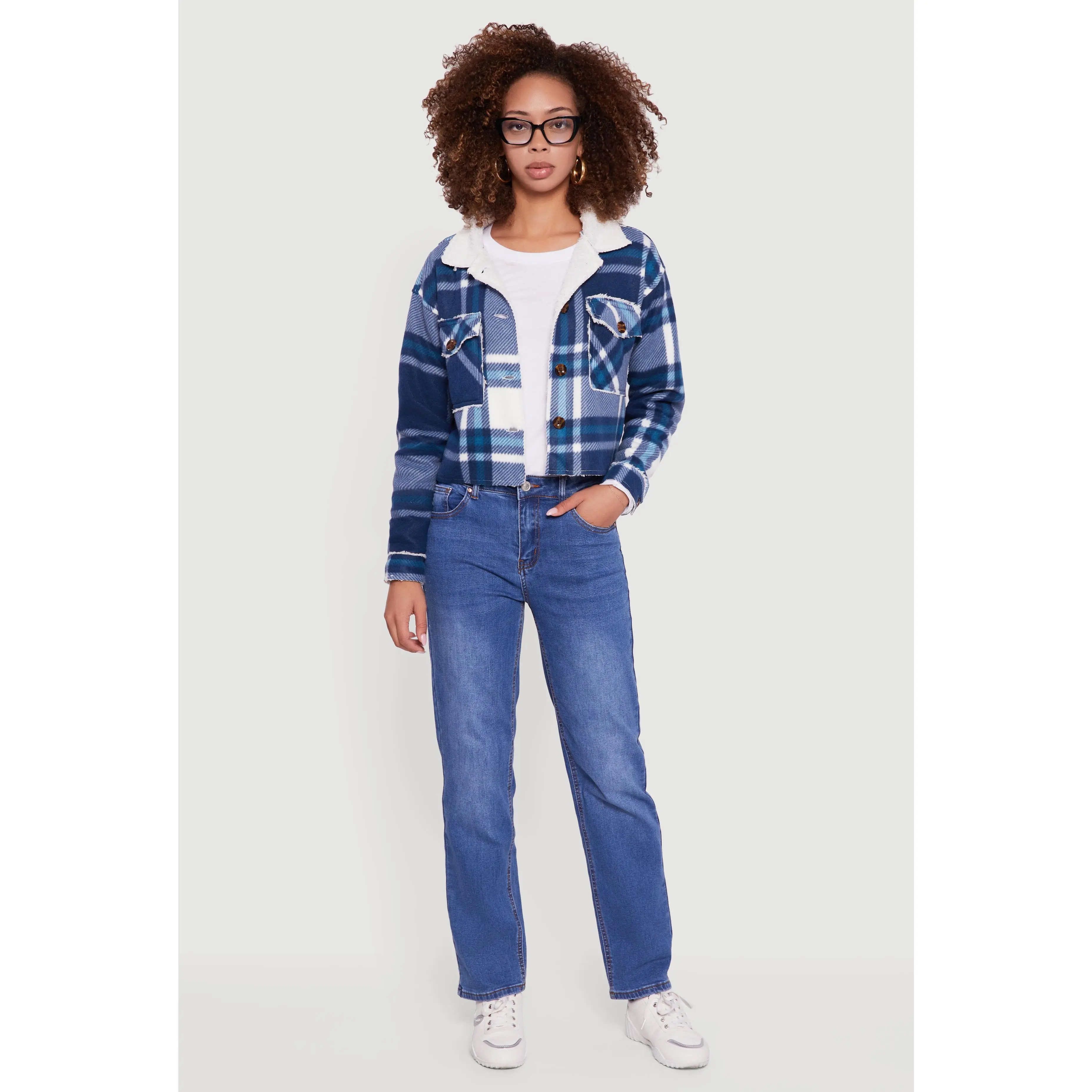 Cozy Sherpa Lined Plaid Shacket