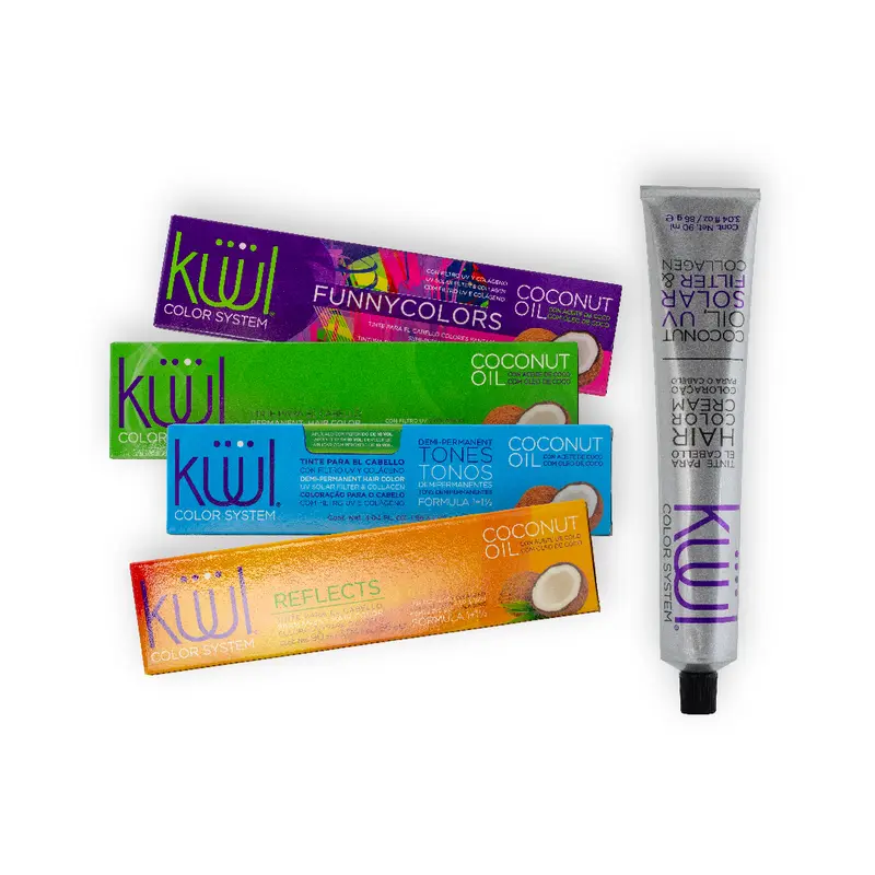 Kuul System Hair Color Cream  Kuul Tintes en crema 94 Tonos 94 Shades 3 Oz.