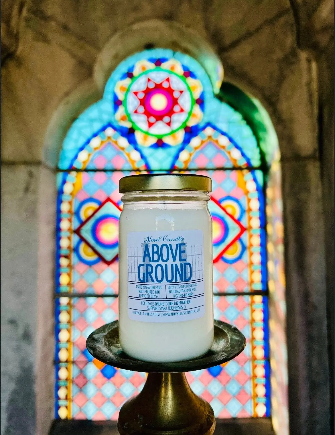 Above Ground Candle — Petrichor Candle: New Orleans Cemetery Inspired Scent, Earthy Wet Concrete