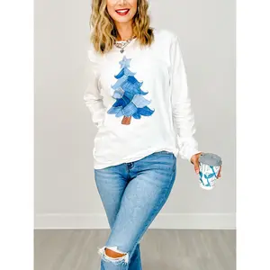 Patchwork Denim Tree Graphic Tee